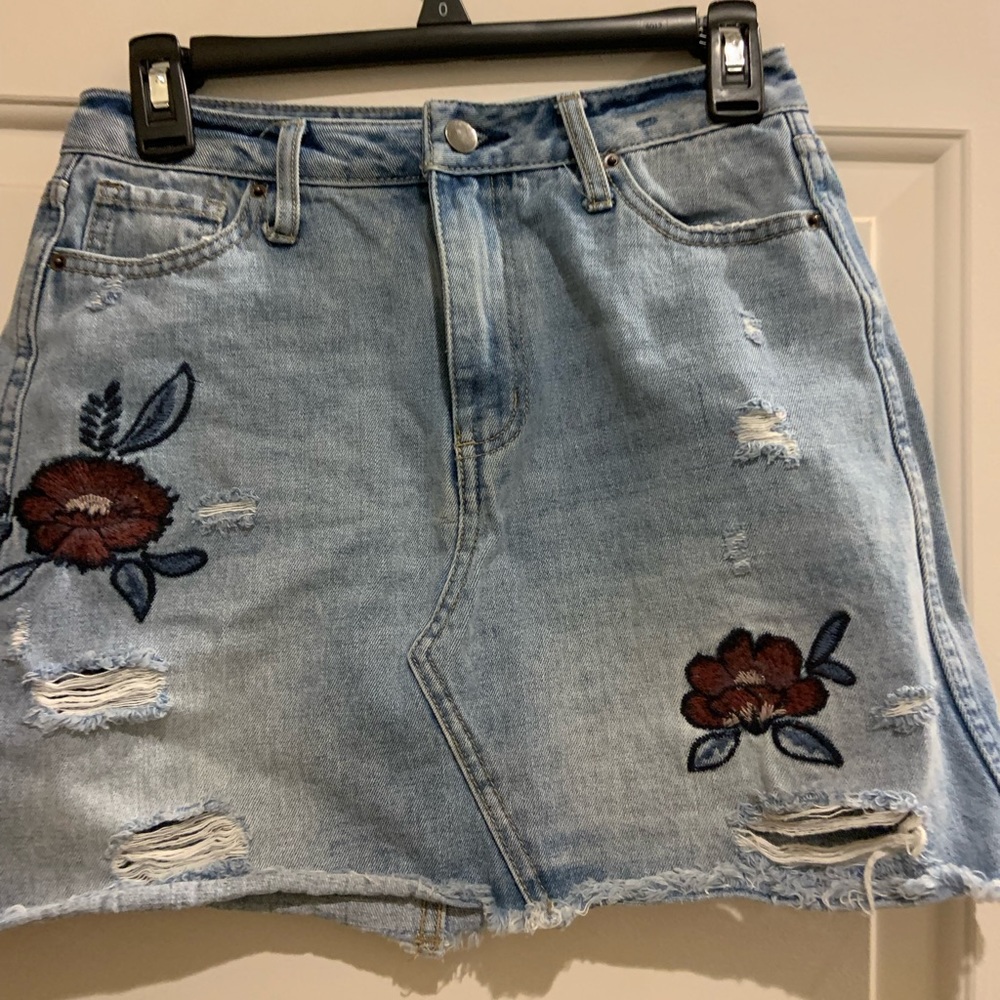 Alter’d State Jean skirt with flowers